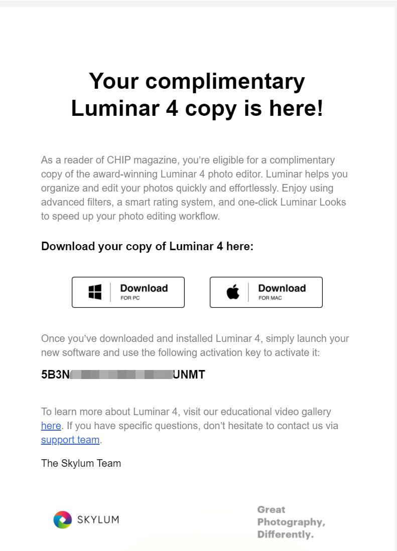 图片处理工具 -Luminar 4 免费领取