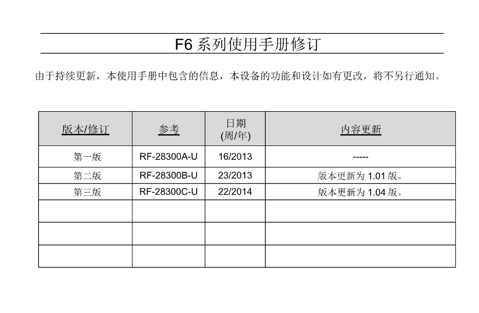 F6系列中文使用说明书(all)-文库文档